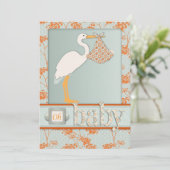 Haiku-Baby-Einladungs-Karte Einladung (Stehend Vorderseite)