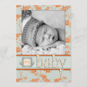 Haiku-Baby-Mitteilungs-Karte Ankündigung