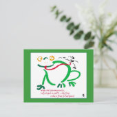 Haiku - Froschfest Postkarte (Stehend Vorderseite)