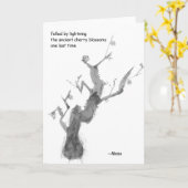 Haiku Greeting Card (condolences) Karte (Gelbe Blume)