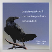 Haiku Herbstdämmerung Raven Poster (Vorne)