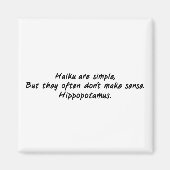 Haiku ist einfach magnet (Vorne)