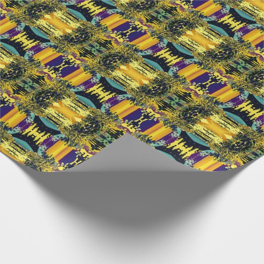 Haiku Japanisches Gedicht Farbiges Muster Geschenkpapier (Ecke)