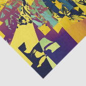 Haiku Japanisches Gedicht Farbiges Muster Seidenpapier (Detail)