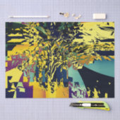 Haiku Japanisches Gedicht Farbiges Muster Seidenpapier (Handwerk)