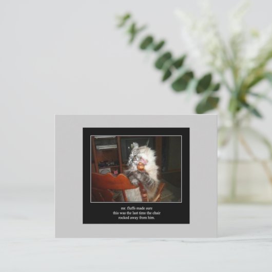 Haiku Katze 15 Postkarte (Stehend Vorderseite)