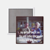 Haiku Kühlschrankmagnet - Meine Mutter hat mir bei (Vorderseite/Rückseite)