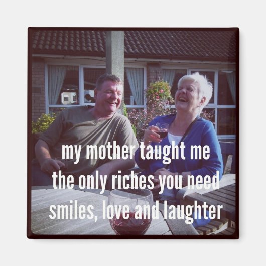 Haiku Kühlschrankmagnet - Meine Mutter hat mir bei (Vorne)