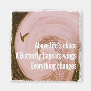 Haiku-Kühlschrankmagnet - Schmetterling Magnet