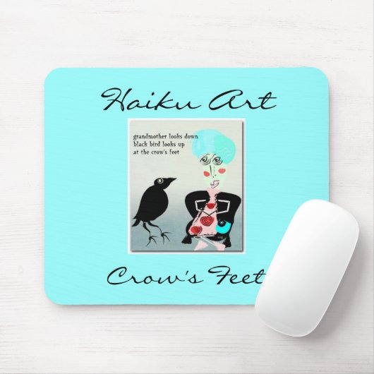 Haiku-Kunst Mousepad der Krähe die Füße (Mit Mouse)