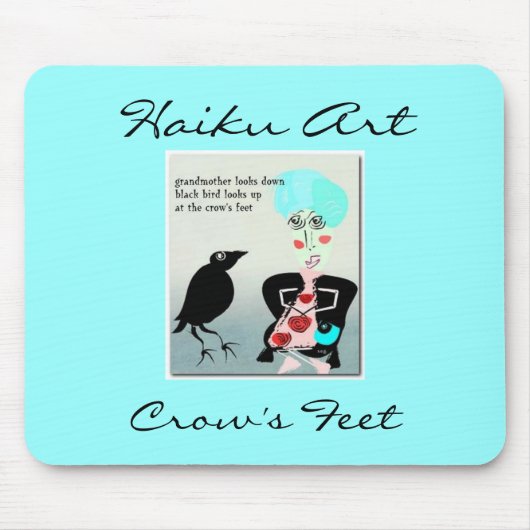 Haiku-Kunst Mousepad der Krähe die Füße (Vorne)