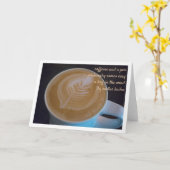 Haiku Latte Leaf Kaffee Lover Personalizable Blank Karte (Gelbe Blume)