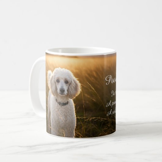 Haiku Poodle Solace Tasse (Vorderseite Links)