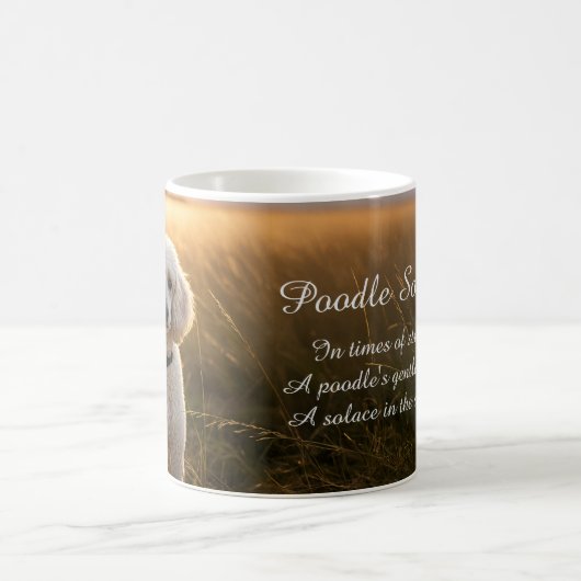 Haiku Poodle Solace Tasse (Mittel)