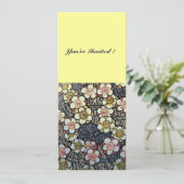 HAIKU rosa, schwarz-braun Einladung (Stehend Vorderseite)