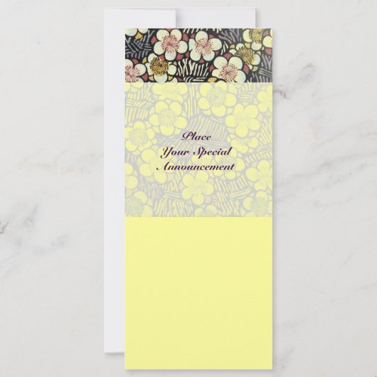 HAIKU rosa, schwarz-braun Einladung (Rückseite)