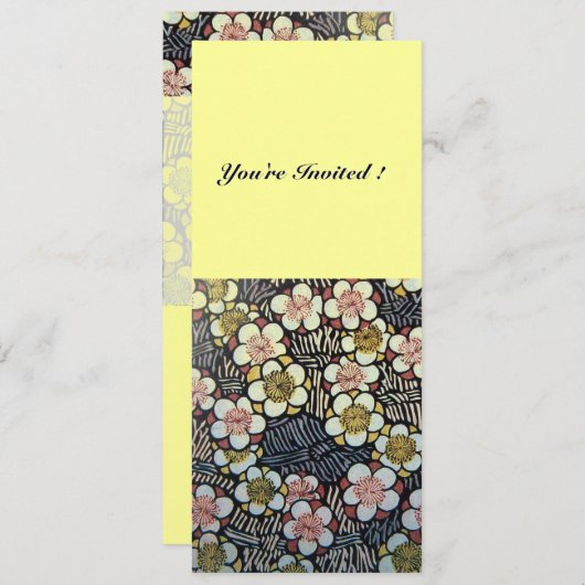 HAIKU rosa, schwarz-braun Einladung (Vorne/Hinten)