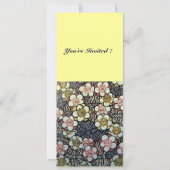 HAIKU rosa, schwarz-braun Einladung (Vorderseite)