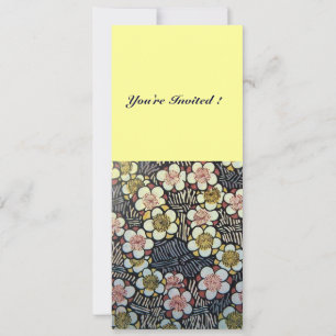 HAIKU rosa weiß braun schwarz gelb Einladung