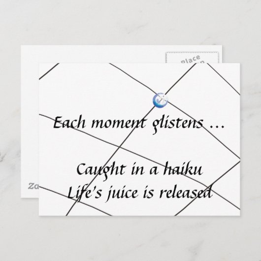 Haiku - Saft des Lebens Postkarte (Vorne/Hinten)