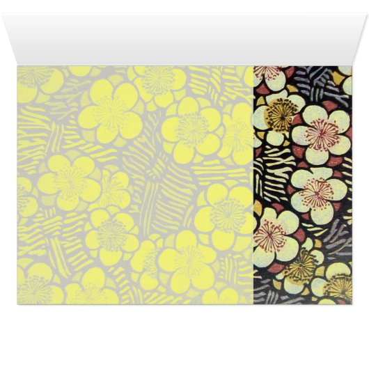 HAIKU/SCHWARZ-WEISS PINK GELBE BLUMEN (Innenansicht Horizontal (Unten))