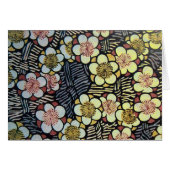 HAIKU/SCHWARZ-WEISS PINK GELBE BLUMEN (Vorderseite (Horizontal))