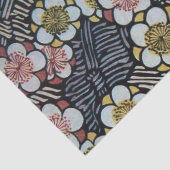 HAIKU/SCHWARZ-WEISS PINK GELBE BLUMEN SEIDENPAPIER (Detail)