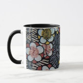 HAIKU/SCHWARZ-WEISS PINKSPRINGBLUMEN TASSE (Links)