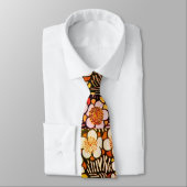 HAIKU/SCHWARZ-WEISSE GELBE FRÜHBLUMEN KRAWATTE (Gebunden)