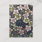HAIKU / SCHWARZ-WEISSER GraupINK SPRING BLUMEN Visitenkarte (Rückseite)