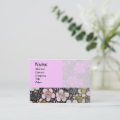 HAIKU / SCHWARZ-WEISSER GraupINK SPRING BLUMEN Visitenkarte (Stehend Vorderseite)