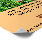 Haiku Seasons Poster (peach background) (Ecke)