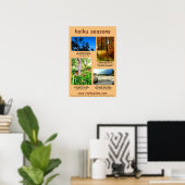 Haiku Seasons Poster (peach background) (Heimbüro)