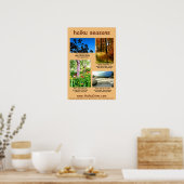 Haiku Seasons Poster (peach background) (Küche)