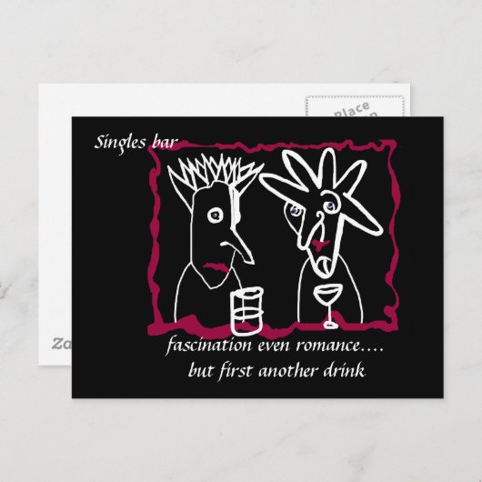 Haiku - Single Bar Postkarte (Vorne/Hinten)