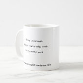 Haiku-Tasse - Konflikt-Arbeit Kaffeetasse (Vorderseite Links)