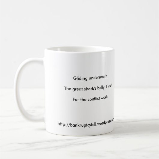 Haiku-Tasse - Konflikt-Arbeit Kaffeetasse (Links)