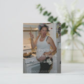 Haiku über Schwangerschaftskrieche Postkarte (Stehend Vorderseite)