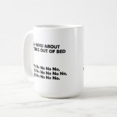 Haiku-Verlassen eine Bett-lustige Tasse (Vorderseite Links)