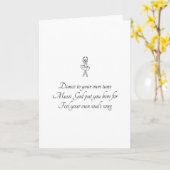 Haiku verse - Dance to your own tune Karte (Gelbe Blume)