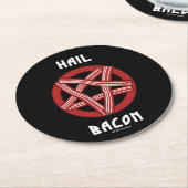 Hail Bacon Runder Pappuntersetzer (Angewinkelt)