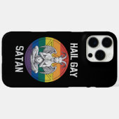 Hail Gay Satan Funny Goth Gothic Goat LGBTQ Case-Mate iPhone Hülle (Rückseite (Horizontal))