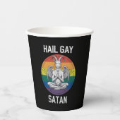 Hail Gay Satan Funny Goth Gothic Goat LGBTQ Pappbecher (Vorderseite)
