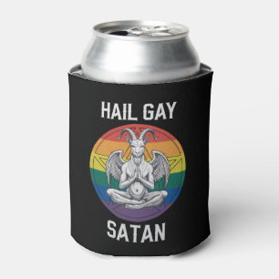 Hail Gay Satan Lustig Gothisch Gotisch Ziege LGBTQ Dosenkühler