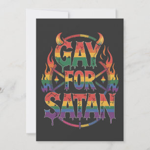 Hail Gay Satan Rainbow Baphomet Devil Goat LGBTQ Ankündigung