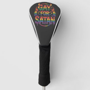 Hail Gay Satan Rainbow Baphomet Devil Goat LGBTQ Golf Headcover