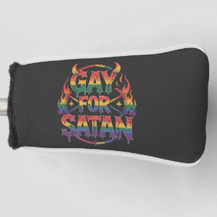 Hail Gay Satan Rainbow Baphomet Devil Goat LGBTQ Golf Headcover