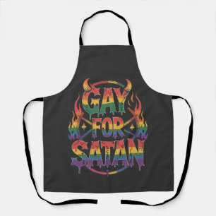 Hail Gay Satan Rainbow Baphomet Devil Goat LGBTQ Schürze