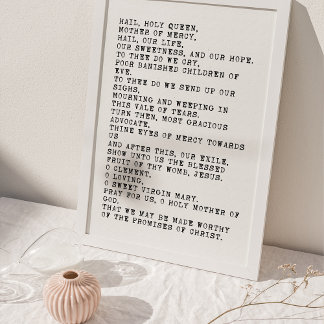 Hail, heilige Königin Gebet Poster
