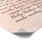 Hail Heilige Königin katholisches Gebet Christlich Poster (Ecke)